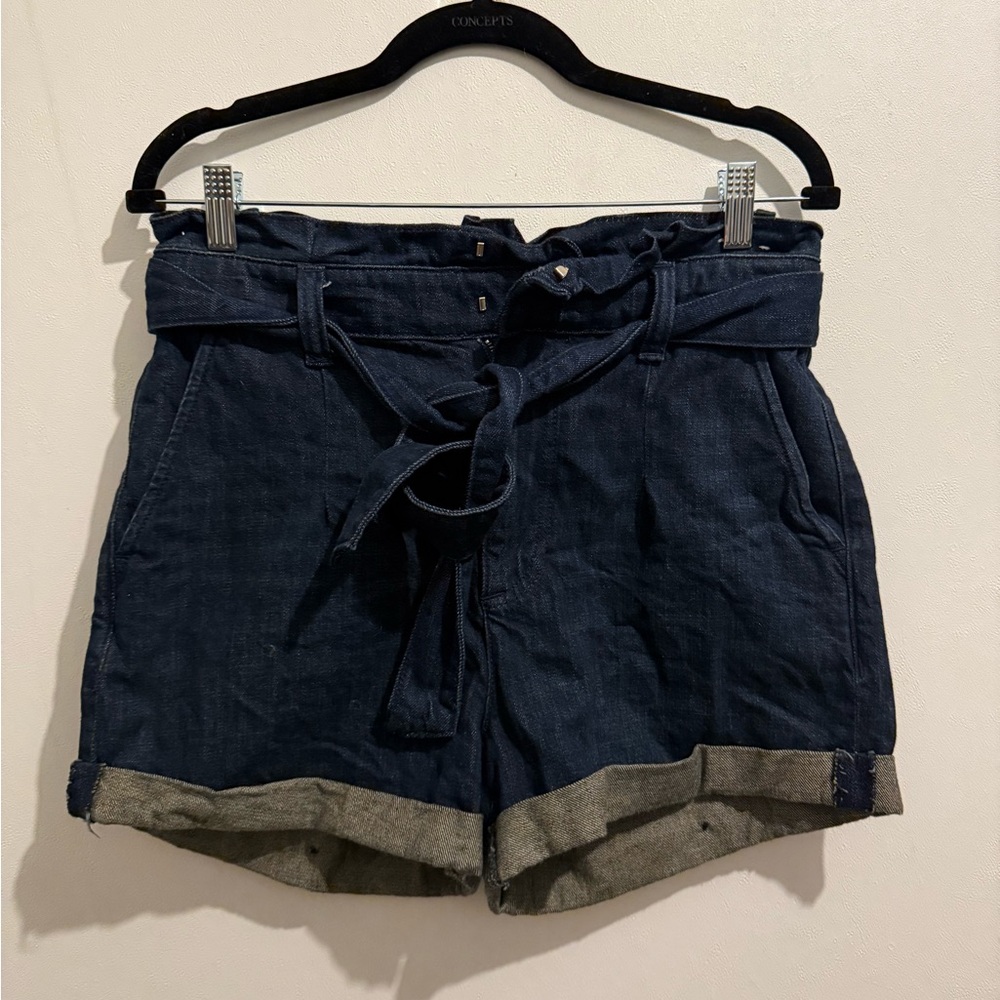 ‼️LAST CHANCE‼️ Express High Waist Denim Shorts with Belt - Dark Blue